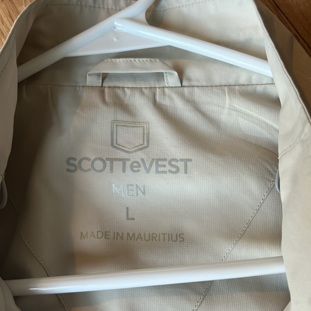 Mens ScotteVest - L - Beige - cargo tech vest - Picture 3 of 6